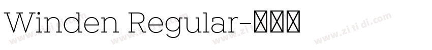 Winden Regular字体转换